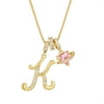thumbnail image 1 of Collares colgantes con letras iniciales de 3 capas de oro un collar, 1 of 1