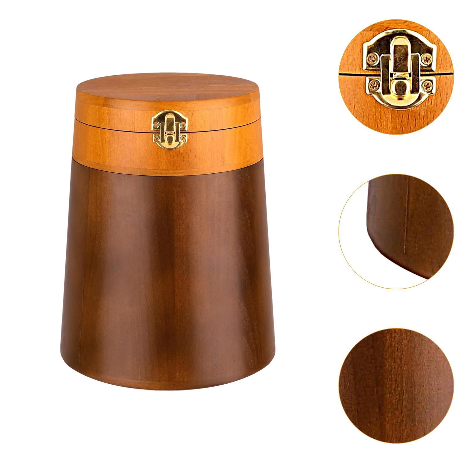 Serenable Memorial Pet Urn Cremation Urn Wooden Funeral Container Jar Burial Souvenir Keepsake Memorial Ash Holder for Cat Kitten Bunny