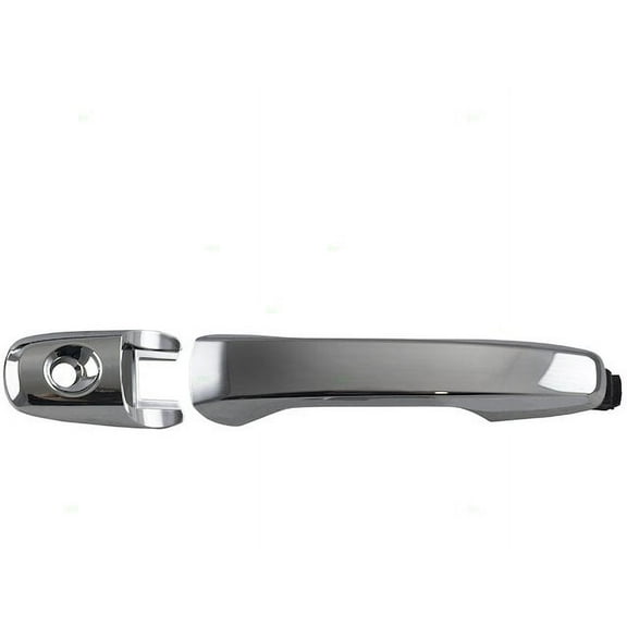 Front Left Driver Side Outside Door Handle with Keyhole - Chrome - Compatible with 2011 - 2015 Lincoln MKX (without Push Button Start) 2012 2013 2014