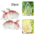 thumbnail image 3 of SPRING 20pcs Garden Plant Fruit Protect Drawstring Net Bag Against Insect Pest Bird 25x15cm, 3 of 5