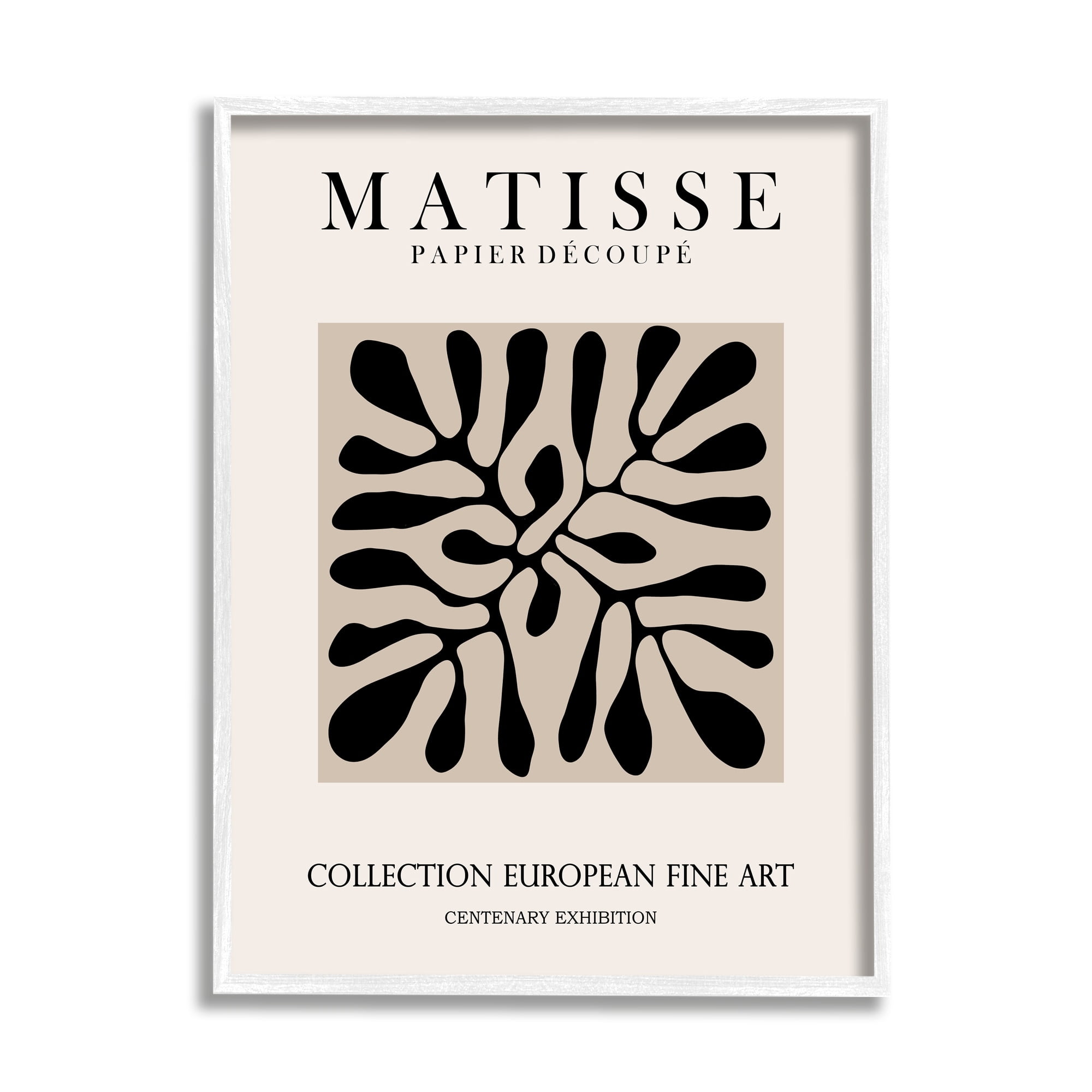 Stupell Industries Matisse Leaves Foliage Abstract Silhouette Exhibition Design Framed Wall Art, 11 x 14, Design by Ros Ruseva