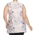 thumbnail image 3 of White Mark Women's Sleeveless Floral Pleated Tunic Top with Pockets, 3 of 6