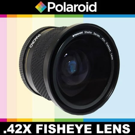 Polaroid Studio Series .42x High Definition Fisheye Lens With Macro Attachment, Includes Lens Pouch and Cap Covers For The K-3, K-50, K-500, K-01, K-30,.., By