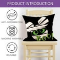thumbnail image 3 of Halloween Decorative Throw Pillow Covers 16 x 16 Set of 4, Spooky Ghost Mummy Boo Porch Outdoor Home Decor, Purple Black Funny Spider Web Couch Cushion Case, 3 of 6
