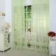 thumbnail image 3 of Leaf Curtains Window Curtains Vine Curtain Willow Tulle Room Sheer Curtains Green Window Curtain Drape Panel Sheer Valances for Living Room Bedroom Balcony Door,1 Panel,79x39.4inch, 3 of 10
