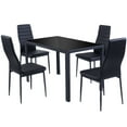 thumbnail image 2 of Goplus 5 Piece Kitchen Dining Set Glass Metal Table and 4 Chairs Breakfast Furniture, 2 of 7