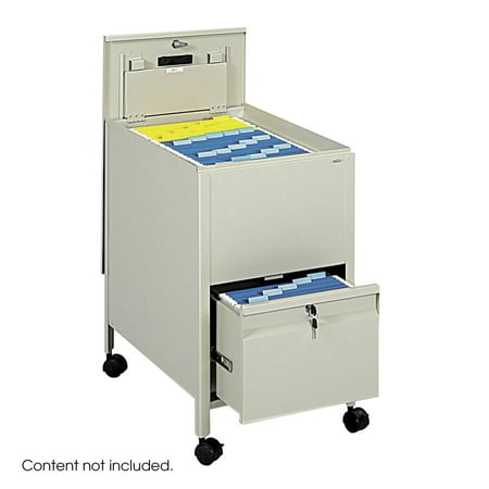 - Safco 5364PT Steel Filing Carts Locking Mobile Tub File with Drawer, Letter Size