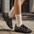 thumbnail image 3 of COEQINE Christmas Women Sneakers Candy Cane Holly Black Running Athletic Footwear Anti-Slip Mens Tennis Shoes for Outdoor Sports Soft Girls Training Shoes Xmas Footwear, Black, 3 of 7