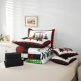 thumbnail image 6 of jejeloiu Christmas Tree Twin Bedding Sets 7-Piece,Marry Xmas Bedding Comforter Set,Red Geometric Plaid Sheet Sets For Girl Boy,Ultra Soft Room Decoration Reversible, 6 of 8