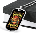 thumbnail image 3 of Dogs Better Than Human Necklace Stainless Steel or 18k Gold Dog Tag 24" Chain, 3 of 8