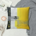 thumbnail image 2 of Creowell  Grey and Yellow Throw Pillow Cover,Decorative Square Accent Pillow Case&nbsp;Pillowcases for Couch Bed Car Living Room, 2 of 5