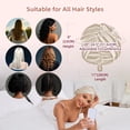 thumbnail image 3 of HBlife Adjustable Double Layer Silk Satin Sleeping Hair Bonnet, Champagne, Large, 3 of 6