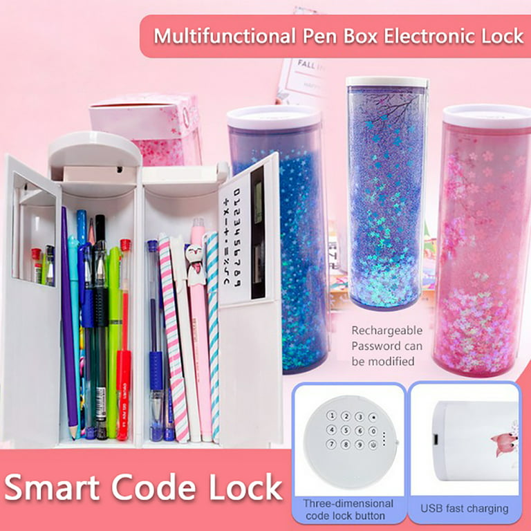 MANAKI ENTERPRISE Kids Pen & Pencil Box | Suitcase Style Password Lock  Pencil Case, Multi-Layer Pencil Box for Kids,Boys,Girls,Stationary  Organizer