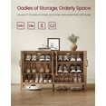 thumbnail image 2 of VASAGLE LIRY Collection - Shoe Cabinet, 3-Tier Storage Organizer, Shoe Shelf, Farmhouse Freestanding Cabinet, Height-Adjustable Shelf, 13.8 x 47.2 x 27.6 Inches, Honey Brown, 2 of 7