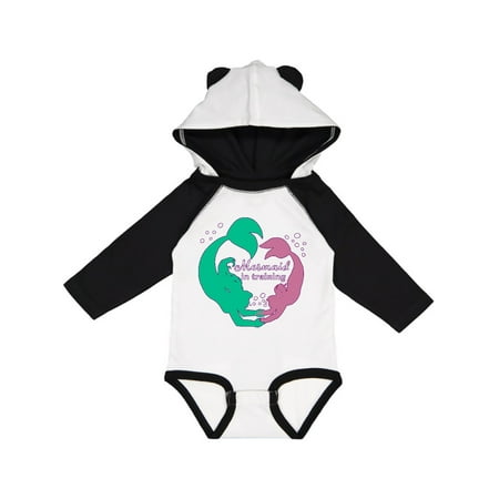 

Inktastic Pink and Teal Mermaid In Training-Swimming Mermaids Gift Baby Boy or Baby Girl Long Sleeve Bodysuit