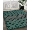thumbnail image 3 of Ahgly Company Machine Washable Indoor Rectangle Abstract -Sea Green Area Rugs, 7' x 9', 3 of 7