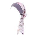 thumbnail image 1 of Sonducket Pañuelo para la cabeza para mujer, gorro de dormir preatado a la moda, tocado con textura suave, accesorios para el cabello para la vida diaria Sombreros flor gris Sonducket AP009762-10, 1 of 6