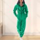 thumbnail image 4 of Blusa Mangas Largas Sudadera con cordón mameluco mujer mono de chándal informal simple Ygjytge Verde T M para Mujer, 4 of 7