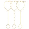 thumbnail image 1 of Set de pulseras 17 MILE chapadas en oro de 14K, ajustables, 3 piezas, 1 of 9