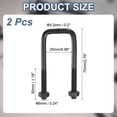 thumbnail image 2 of 2 Sets M6 Square U-Bolts, 25mm Width 70mm Length 304 Stainless Steel with Nuts, 2 of 6