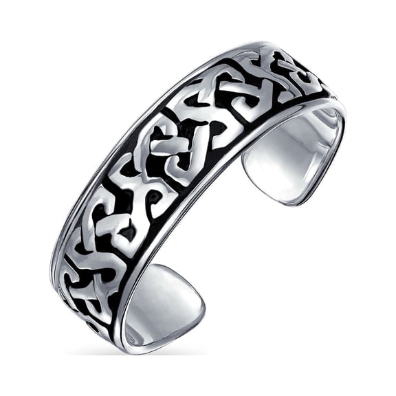 Bling Jewelry Womens Celtic Trinity Band Toe Ring in Oxidized Sterling Silver Pinky Midi Band