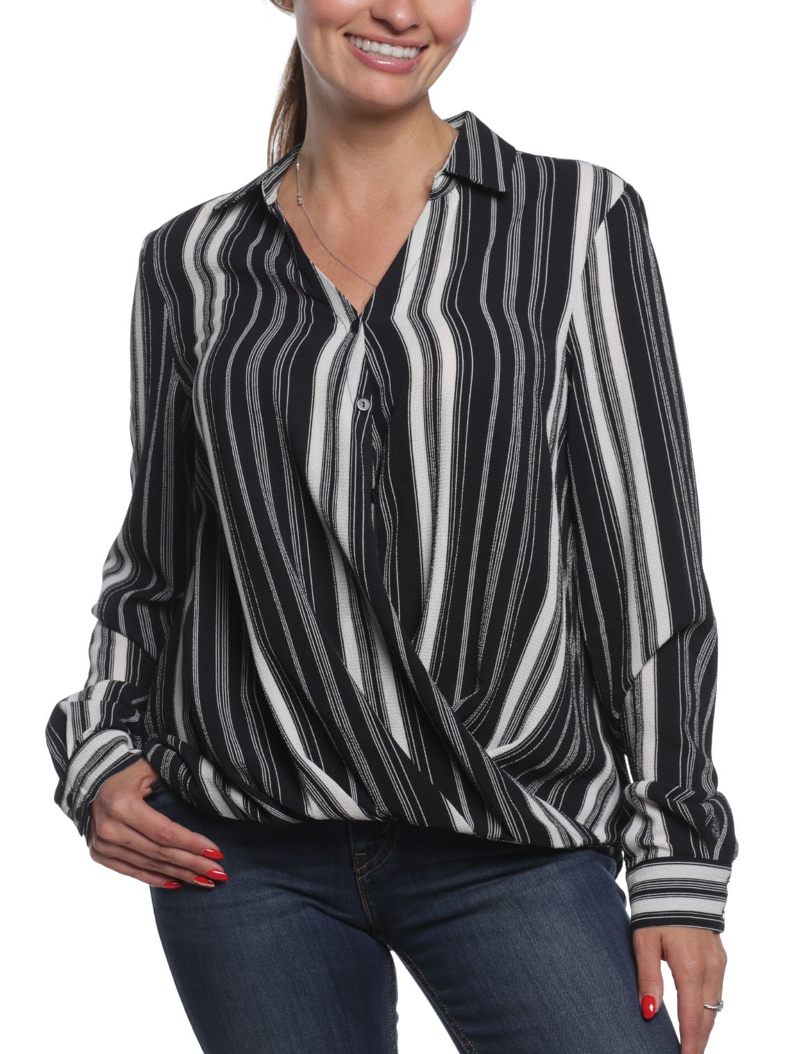 Zac & Rachel Zac & Rachel Women's Printed Pebble Crepe Long Sleeve