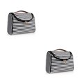 thumbnail image 1 of fastboy Large Capacity Cosmetic Storage Bag - Store All Makeup In One Place Choose Multiple Colors Black  white stripe 2Set, 1 of 6
