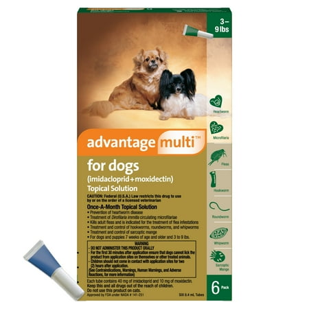 Advantage Multi Topical Solution for Dogs- 3-9 lbs (Green Box)