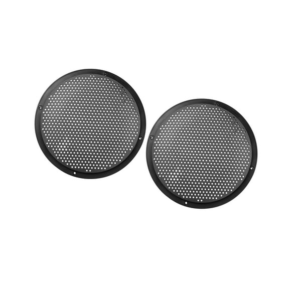 Unique Bargains 2pcs 8" Car Audio Speaker Cover Mesh Subwoofer Grill Horn Guard