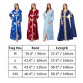 thumbnail image 5 of FYMNSI Womens Ethnic Printed Abaya Evening Dress Long Sleeve V-neck Eid Dress Moroccan Kaftan Muslim Maxi Dress L Red, 5 of 5