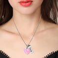 thumbnail image 2 of Stainless Steel Faith Pendant Necklaces Christian Religious Jewelry, Real Mustard Seed in Heart Shape Openable Pink Bottle Case Y756-6 (Pink), 2 of 7