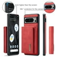 thumbnail image 5 of 2 in 1 Wallet Case for Google Pixel 9 Pro XL, Retro PU Leather Cell Phone Back Cover Magnetic Detachable with Wallet Credit Card Cash Holder Kickstand for Google Pixel 9 Pro XL, Red, 5 of 10