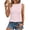Pink, variant on Tank Tops for Women Sleeveless Ruffle Hem Smocked Crewneck Shirt Blouse Summer Casual Cute Outfit Tops