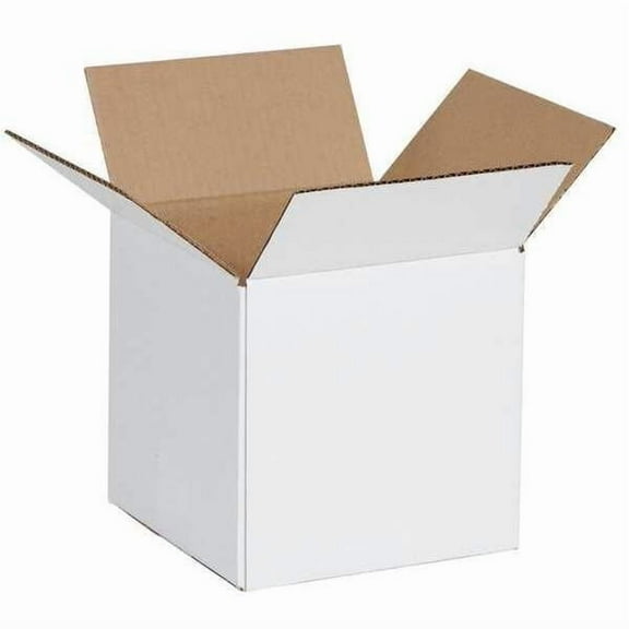 The Packaging Wholesalers Corrugated Boxes 8" x 8" x 6" White 25/Bundle BS080806W