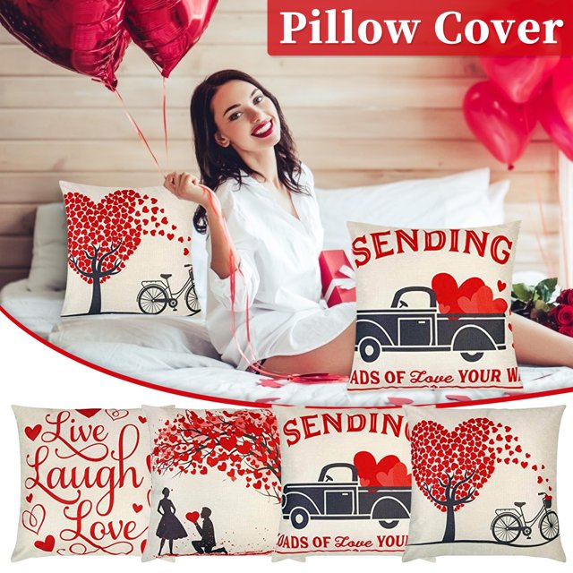 Xihbxyly Oferta por tiempo limitado Fundamentos de San Valentín, Fundamentos del cojín, Personalización decorativa para el hogar