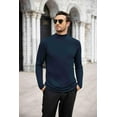 thumbnail image 5 of COOFANDY Men's Fashion Mock Neck T Shirts Long Sleeve Turtleneck Pullover Shirts Basic Slim Fitted Tee Shirts, 5 of 10