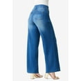 thumbnail image 3 of Roaman's Women's Plus Size Tall Plus Size 360&Deg; Stretch Wide Leg Jean, 3 of 5