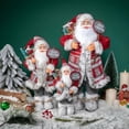 thumbnail image 3 of Christmas Santa Claus Toys Home Decor Party Decoration Standing Doll (Red), 3 of 6