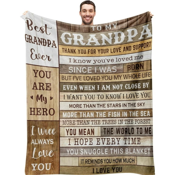 MMYGU Grandpa Gifts Fathers Day Grandpa Gifts Great Grandpa Birthday Gifts Best Grandpa Gifts Grandpa Gifts from Granddaughter Grandson to My Grandpa Gifts Ideas Blanket(30*40inch)