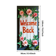 thumbnail image 3 of Wooden Door Themed Welcome Back Banner with Floral Leafy Elements Party Backdrop Background Decorations for Homecomings Reunions Gatherings and Celebrations, 3 of 7