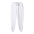 thumbnail image 5 of YDKZYMD Cargo Sweatpants for Men with Pockets Fleece with Pocket Cinch Bottom Heavyweight Drawstring Joggers Pants Athletic Winter Warm Baggy Pants Hiking Workout Sweatpants White 4XL, 5 of 6