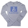 Lactivist - Breastfeeding Lactation Activist - Baby Blue Men's Long Sleeve Grey T-Shirt