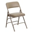 thumbnail image 1 of Bowery Hill 17.5'' Chaise Pliante Robuste en Vinyle/acier en Beige, 1 of 7