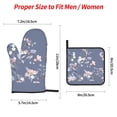 thumbnail image 2 of Sikiie Watercolor Flowers Butterfly Oven Mitts and Pot Holders, Silicone Oven Gloves, Heat Resistant Oven Mitts 4Pcs Set, 2 of 6