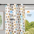 Cat and Fish White Pattern Blackout Curtains,Triple Weaved Fabric ...
