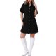 thumbnail image 2 of VESTIDO MIDI DE MEZCLILLA CON BOTONES DELANTEROS Y DOBLADILLO DESHILACHADO PARA MUJERES INSPIRE CHIC L Negro, 2 of 6