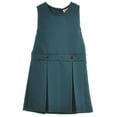 thumbnail image 2 of Cookie's Little Girls’ Bib Front Jumper with Kick Pleats (Sizes 2 - 6X) Color: green Size: 3, 2 of 2