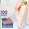 thumbnail image 2 of U Shaped Felt Callus Pads - Adhesive Foot Pads That Protect Calluses from Rubbing On Shoes - 3/16" - 100 Pack, 2 of 8