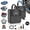 black-2, variant on FADAKWALT Cordless Tire Inflator, 150 PSI, 6000mAh Battery, Digital Gauge, Auto shut-off, LED Light