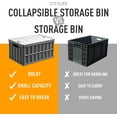 thumbnail image 6 of 64L Collapsible Storage Bins with Lids Plastic Storage Containers for Organizing Stackable Storage Box Large Heavy Duty Utility Crates, 4 Packs, 6 of 15